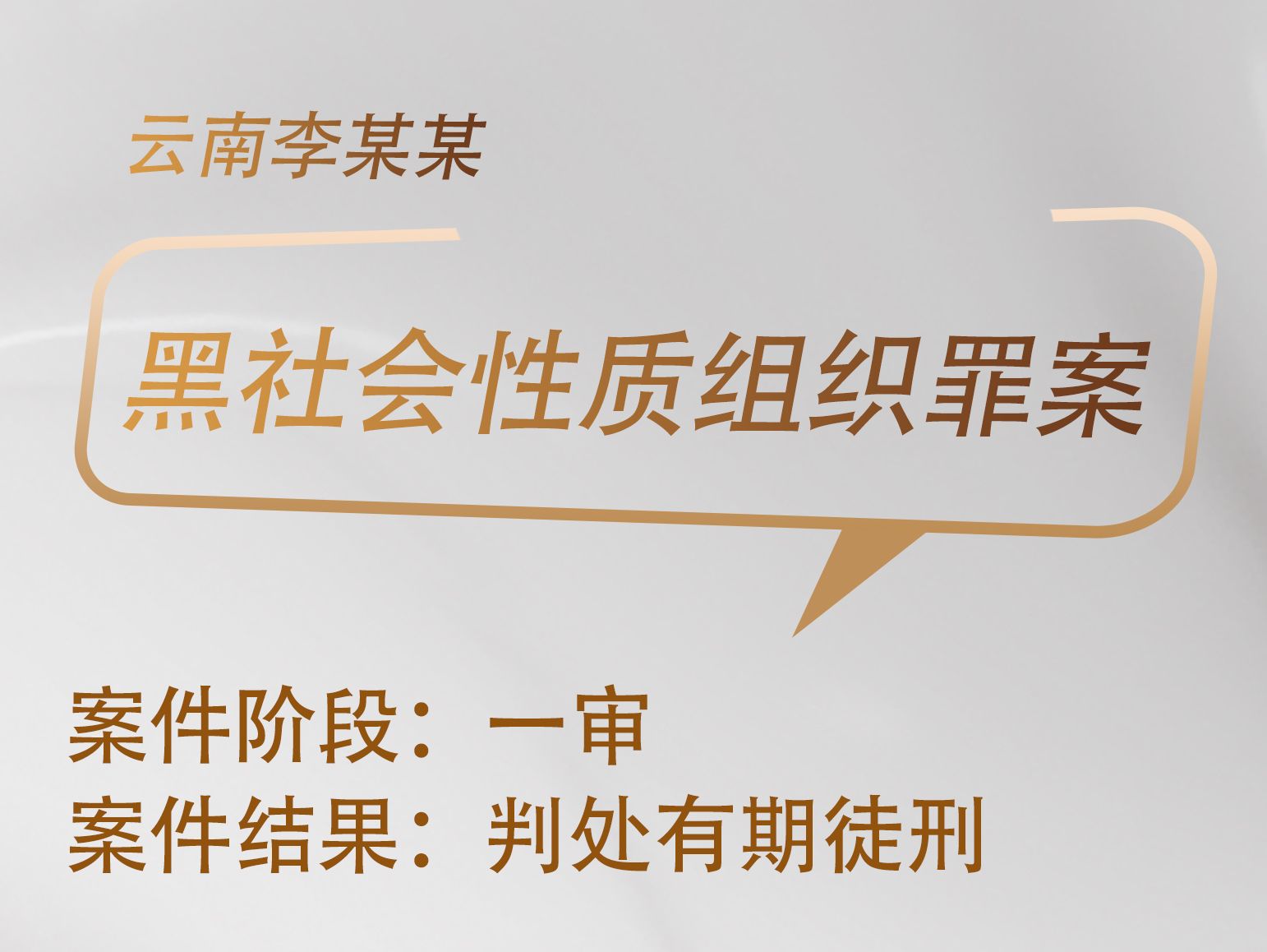 刘书硕律师承办：云南李某某涉嫌参加黑社会性质组织罪案