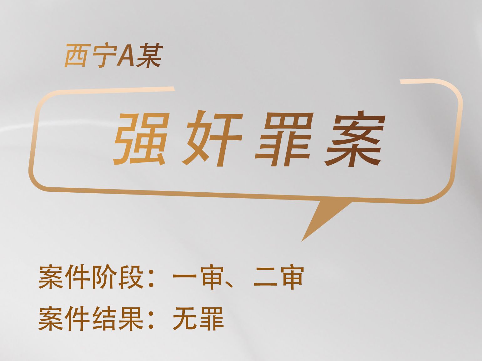 吴彦良、邢志律师承办：西宁A某强奸案获无罪